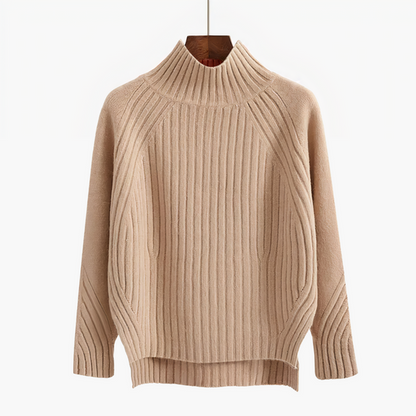 Weicher Strickpullover Rundhals Frauen