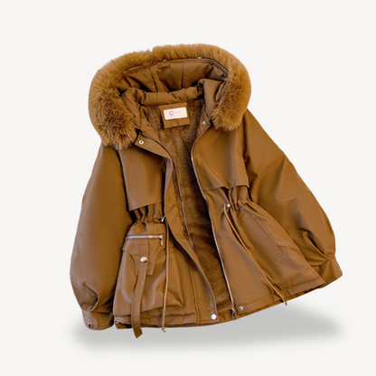 Women's Winter Parka Jacket Faux Fur Lined