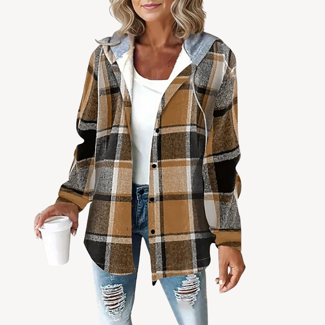 Stylish Plaid Hoodie