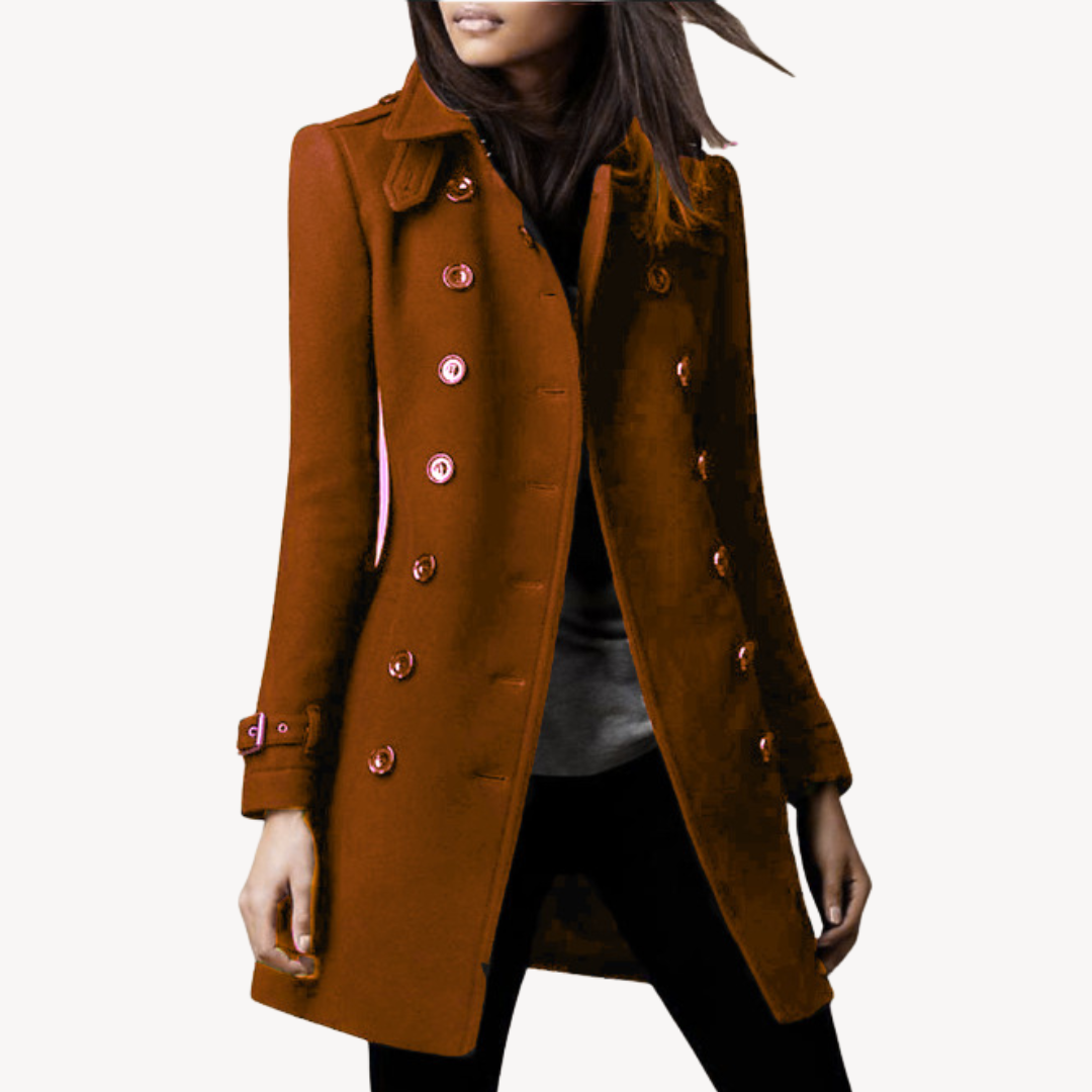 Damen Wollmantel Elegant Kurz
