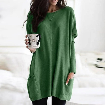 Oversized Pullover Long Sleeve Cotton Soft with Pockets