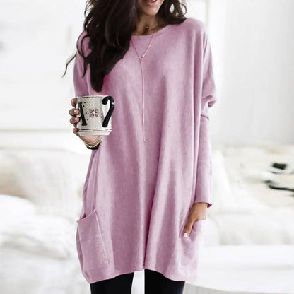 Oversized Pullover Long Sleeve Cotton Soft with Pockets
