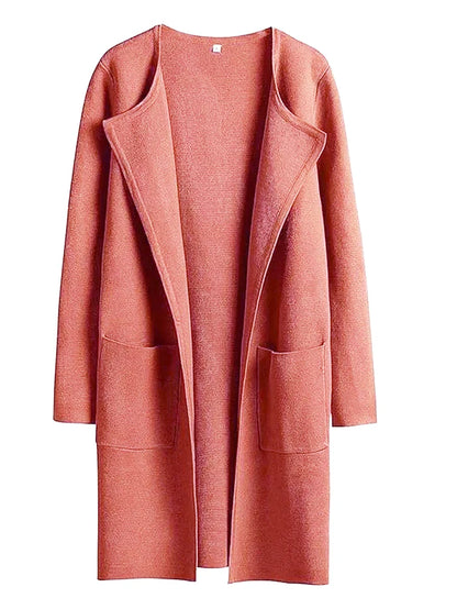 Women's Coat Knee-Length Loose Fit