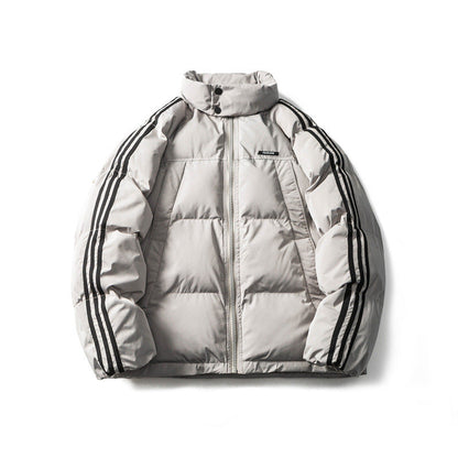Herren Strickjacke Warm Gestreift Baumwolle