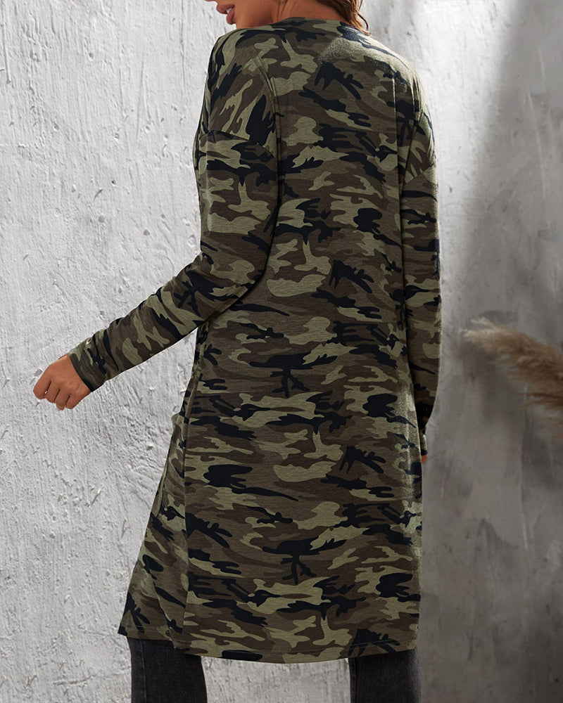 Militär-Mantel Tarnmuster Camo-Design - IdealeKleiden