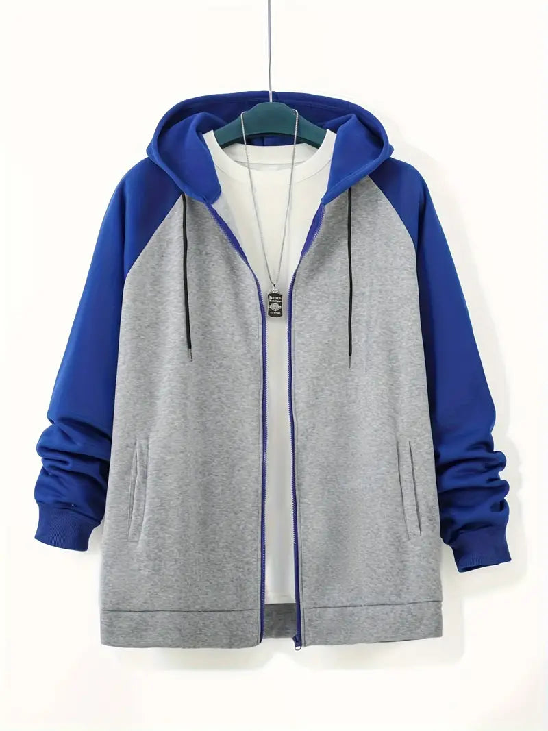 Men's Long Sleeve Drawstring Jacket Elegant