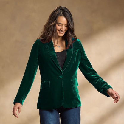 Autumn Velvet Embroidered Women's Jacket
