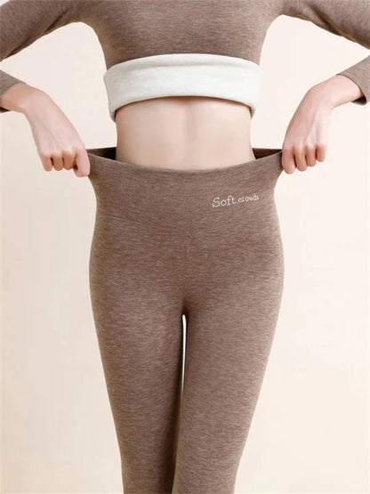 Women's Winter Fleece Trousers - Warm Body-Hugging Leggings