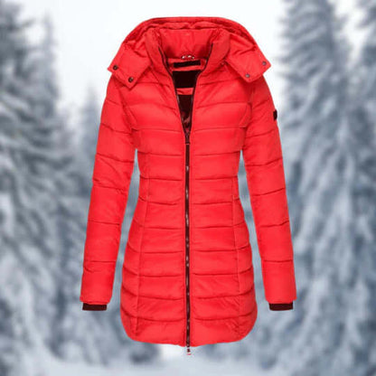 Women's Winter Coat Mid-length Detachable Hood