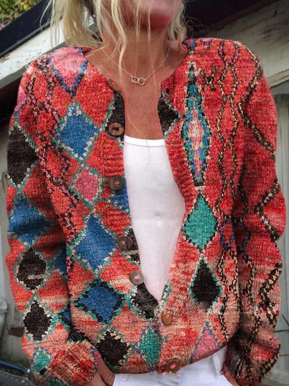 Bequemer Damen Cardigan Strick mit Knöpfen