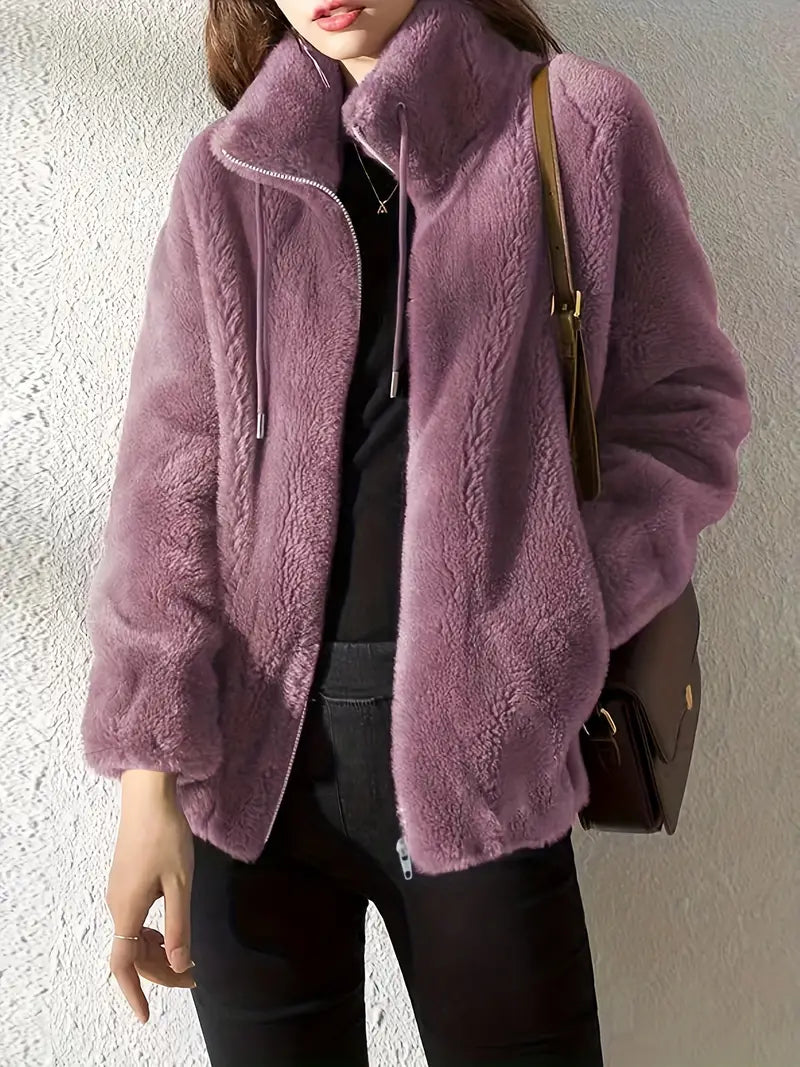 Teddy Jacket Oversized Soft Fleece Collar