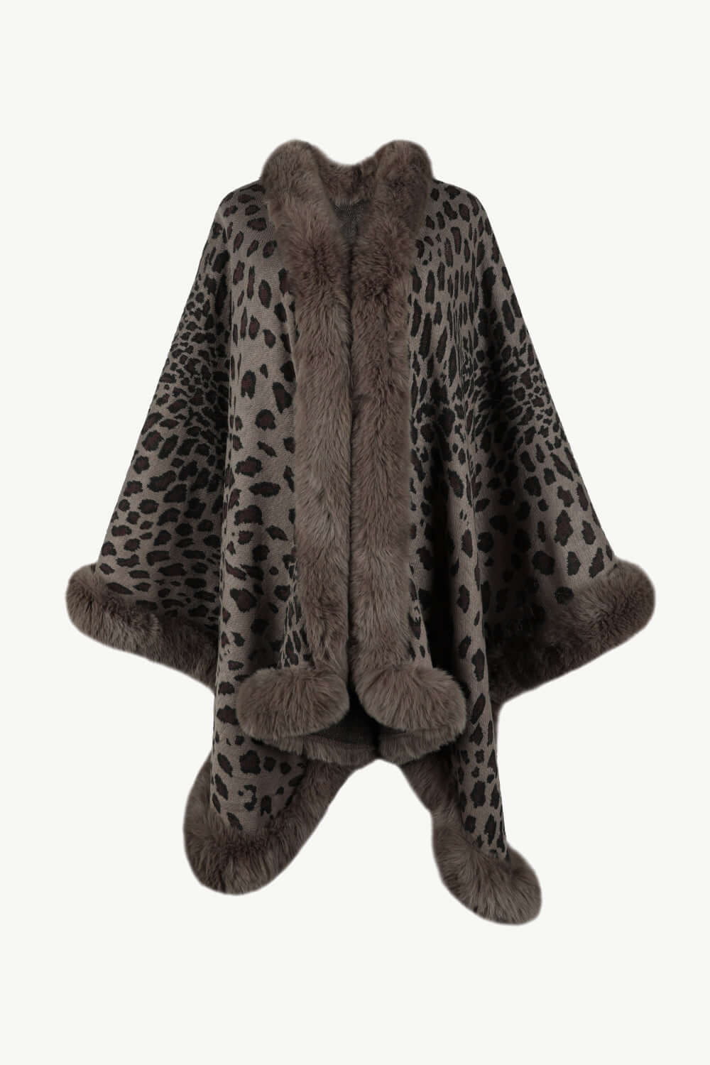 Stylish Poncho Leopard Print Oversized