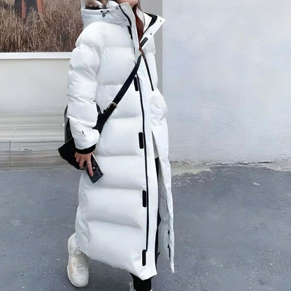 Women's Warm Long Winter Jacket with Hood
