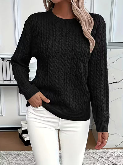 Women's Cable Knit Sweater Soft Warm