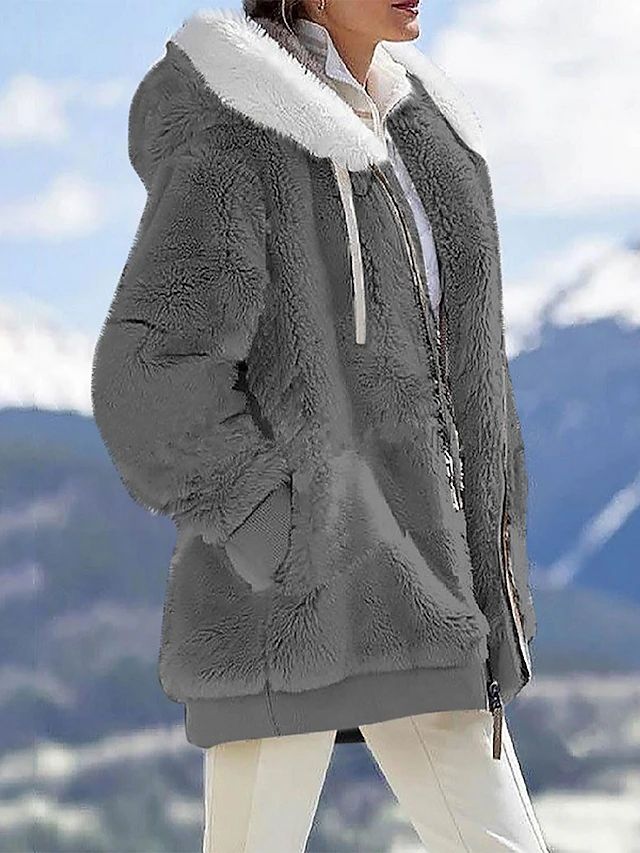 Soft winter jacket plush women's shoes