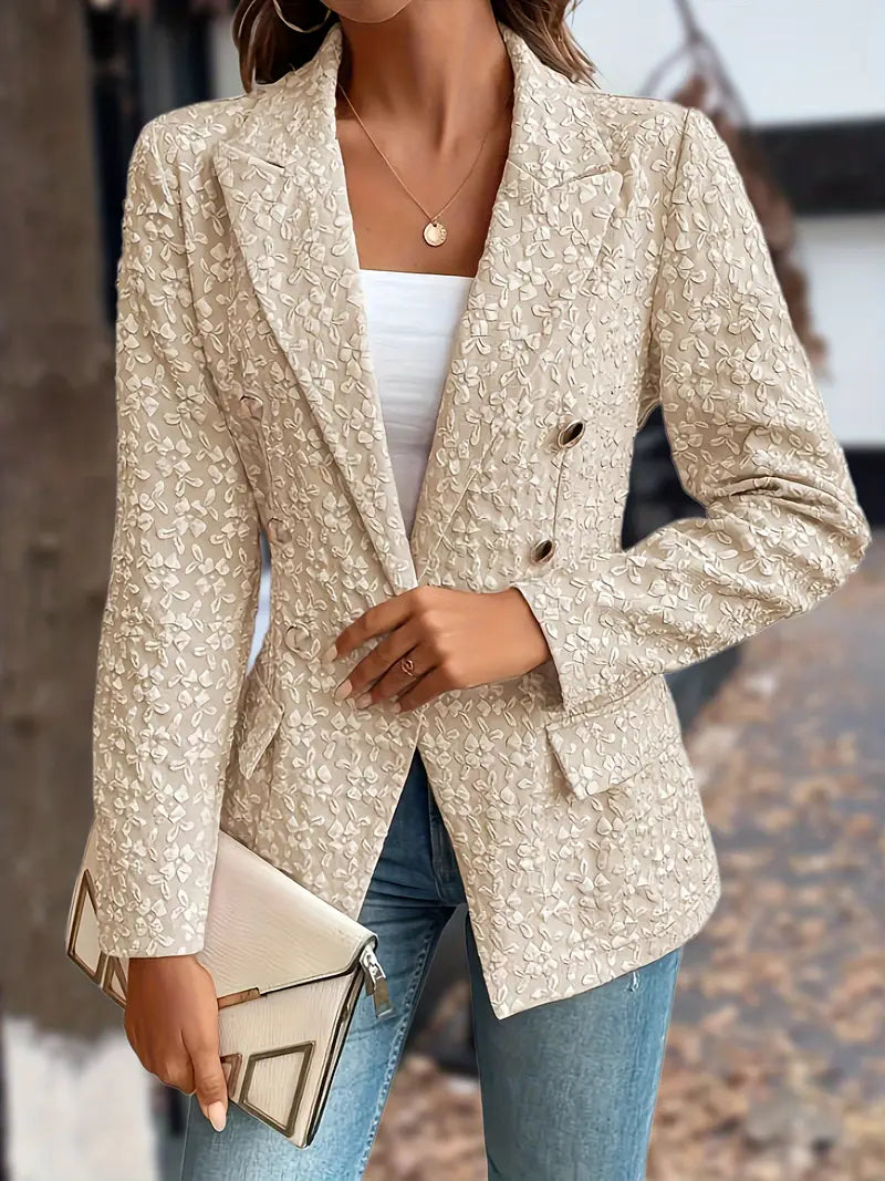 Elegant Women's Double-Breasted Chic Blazer