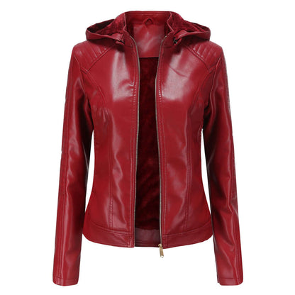 Practical Women's Jacket with Detachable Hood