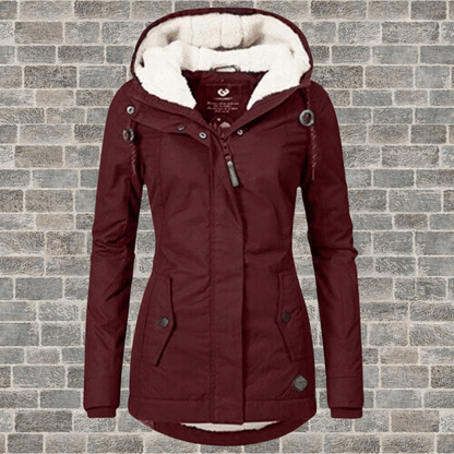 Women's Long Luxury Fur-Lined Winter Parka