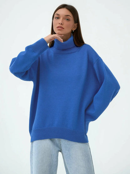 Weicher Oversize Pullover Rollkragen Damen