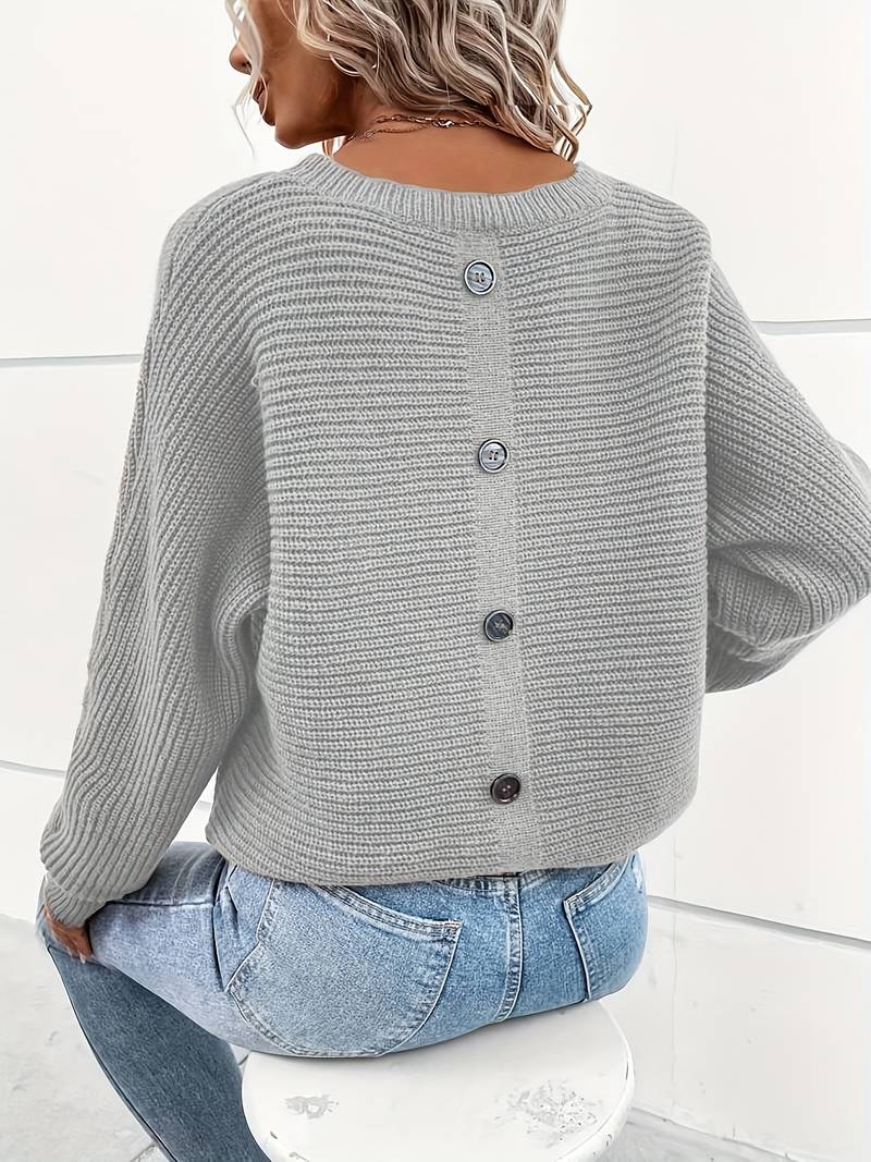 Elegant Crew Neck Sweater Spring Trend