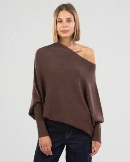 Asymmetric Off-Shoulder Sweatshirt Jacket