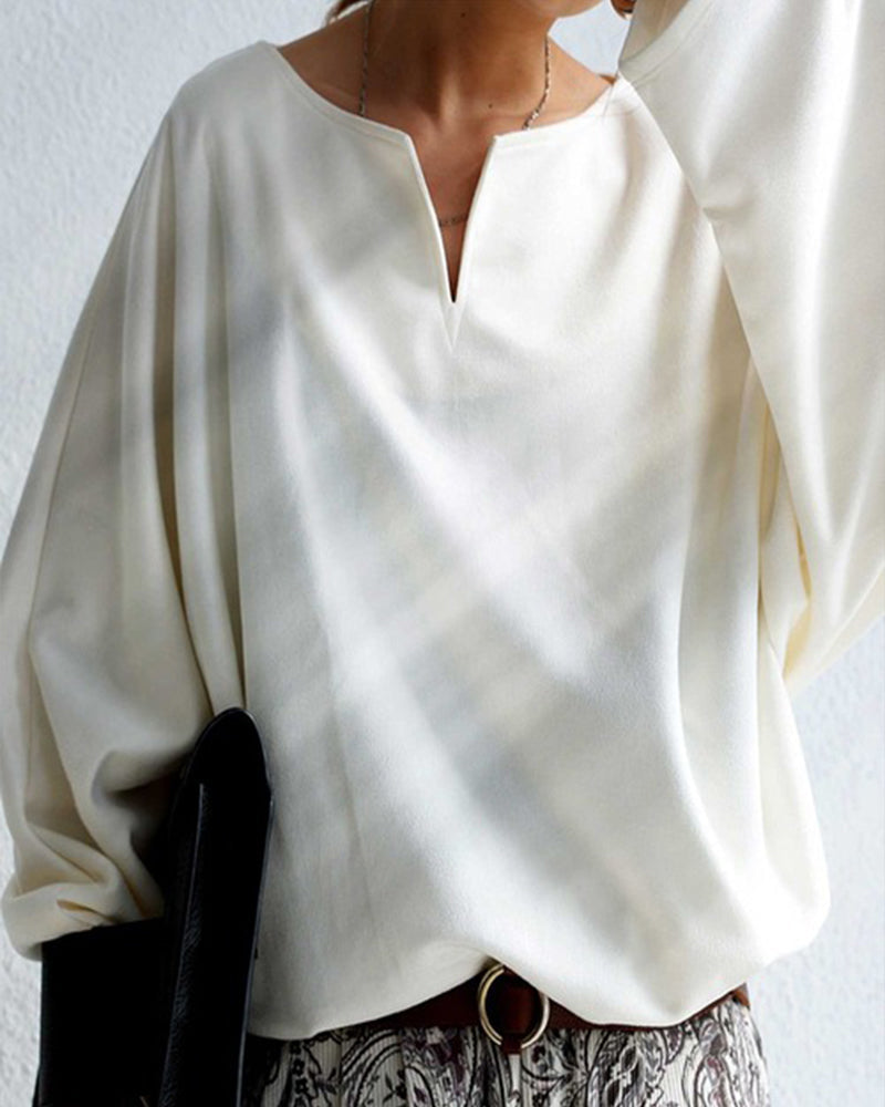 Women's Simple V-Neck Top
