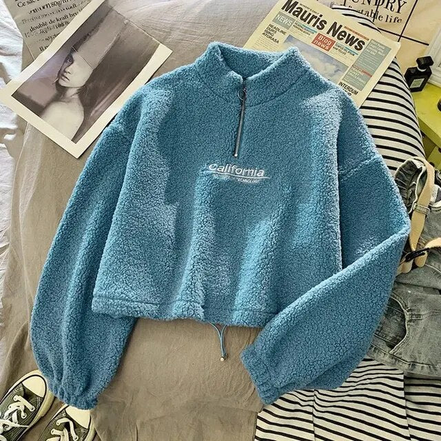 Women's Fleece Pullover Warm Cool Days