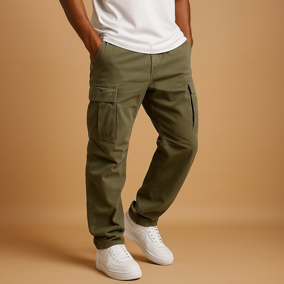 Men's Trousers Straight Fit Functional Pockets