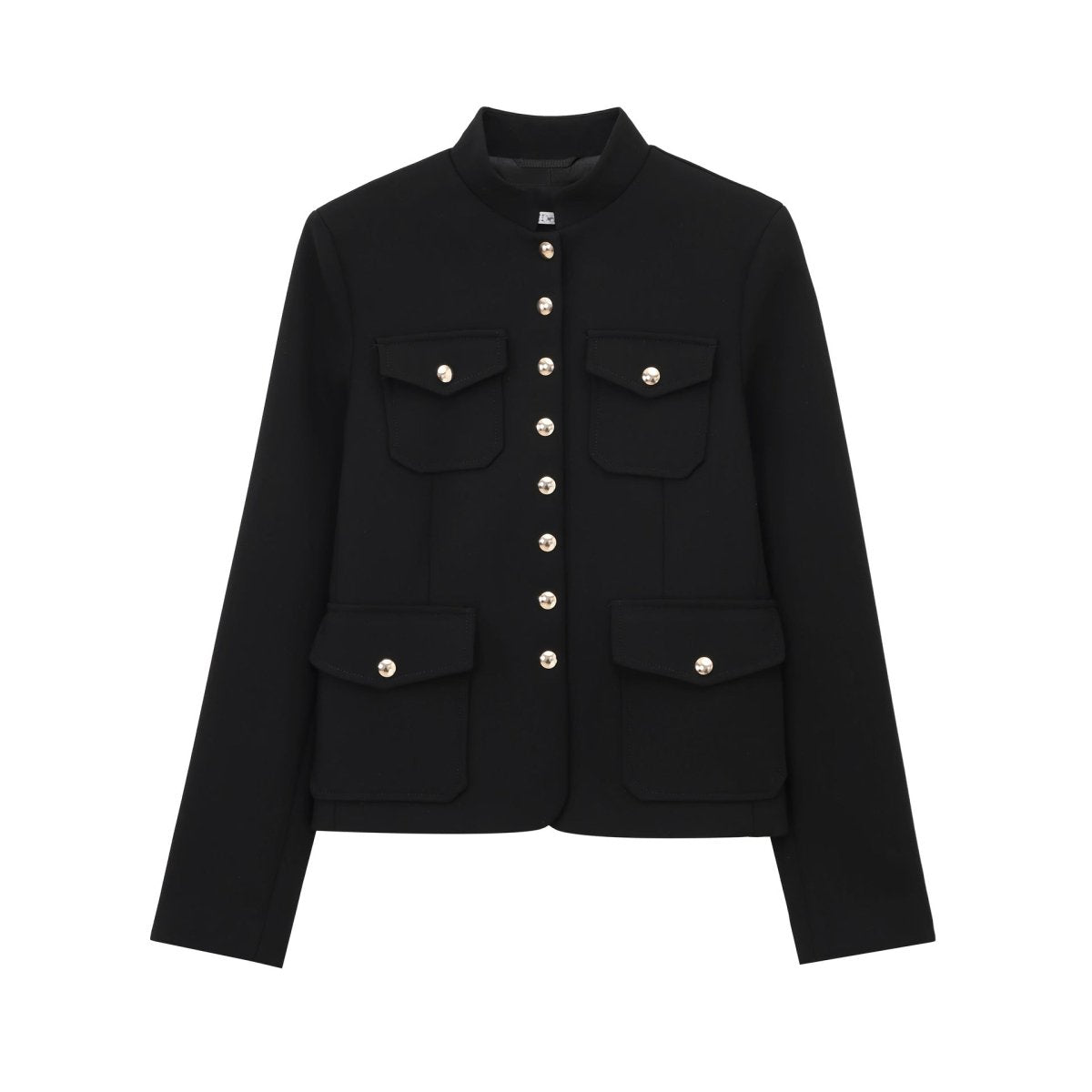 Short Officer's Jacket Elegant Gold Buttons