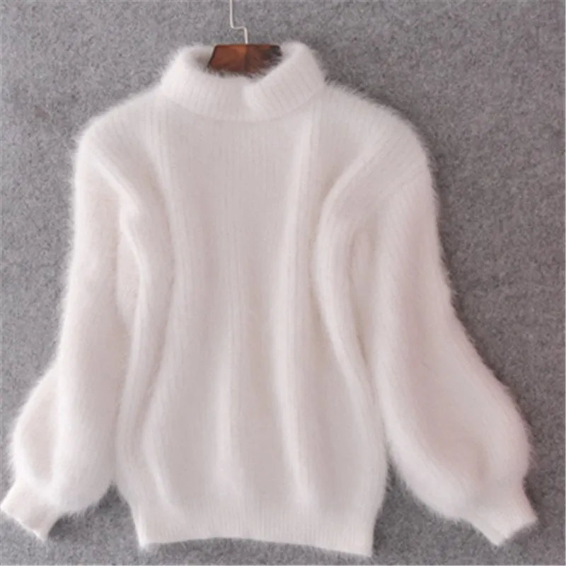 Soft Angora Jumper for Women, Casual Chic