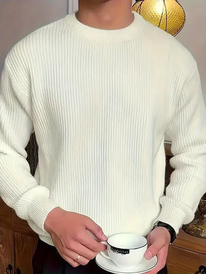 Men's Chunky Knit Round Neck Jumper