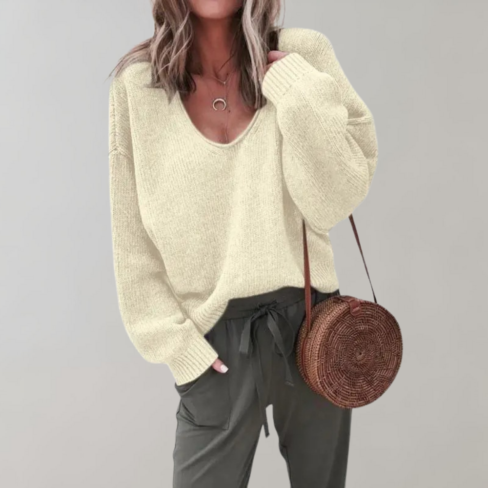 Women's Comfortable Relaxed Knit Sweater