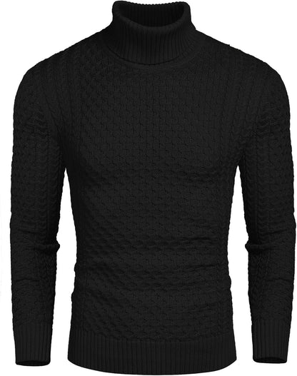Comfortable Men's Turtleneck Knit Sweater