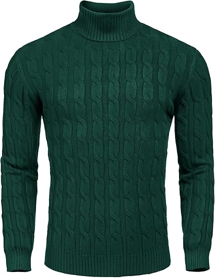 Comfortable Men's Turtleneck Knit Sweater