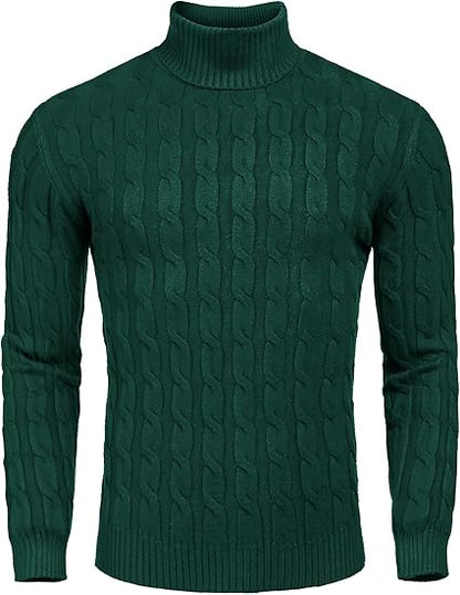 Comfortable Men's Turtleneck Knit Sweater
