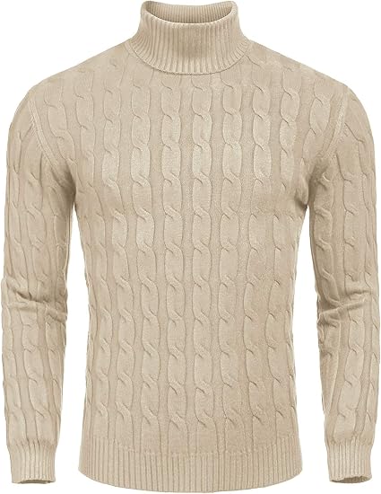 Comfortable Men's Turtleneck Knit Sweater