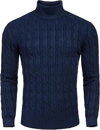 Comfortable Men's Turtleneck Knit Sweater