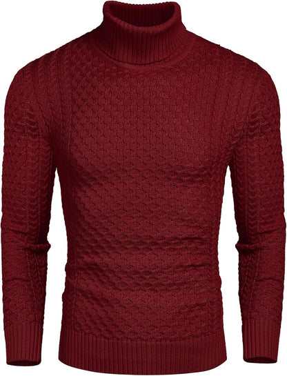 Comfortable Men's Turtleneck Knit Sweater