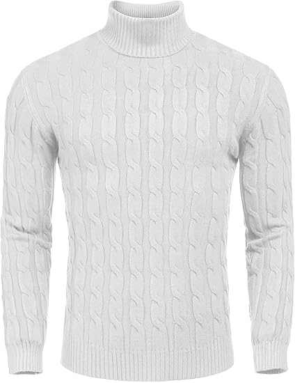 Comfortable Men's Turtleneck Knit Sweater