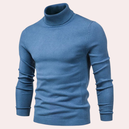 Comfortable Men's Roll Neck Jumper