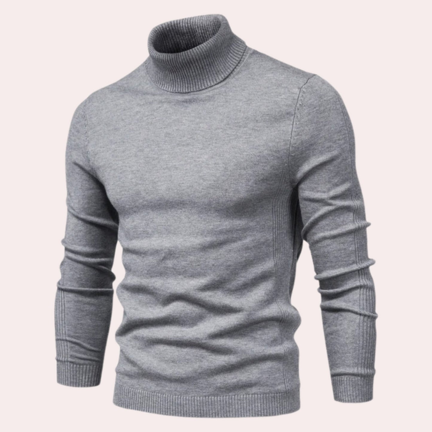 Comfortable Men's Roll Neck Jumper