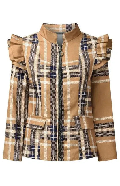 Casual Women's Short Printed Modern Coat