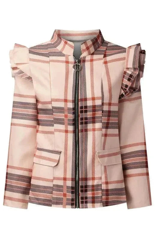 Casual Women's Short Printed Modern Coat