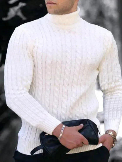 Stylish Men's Stretchy Turtleneck Sweater