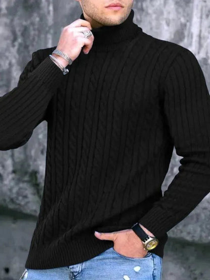 Stylish Men's Stretchy Turtleneck Sweater