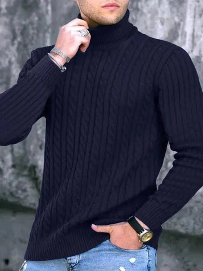 Stylish Men's Stretchy Turtleneck Sweater
