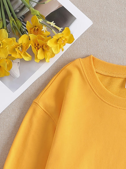 Lässiges Gelbes Sweatshirt Mit Witzigem Motiv - IdealeKleiden