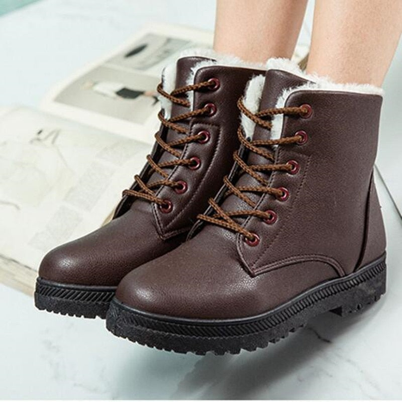 Elegante Stiefel Damen Leder Innenfütterung - IdealeKleiden