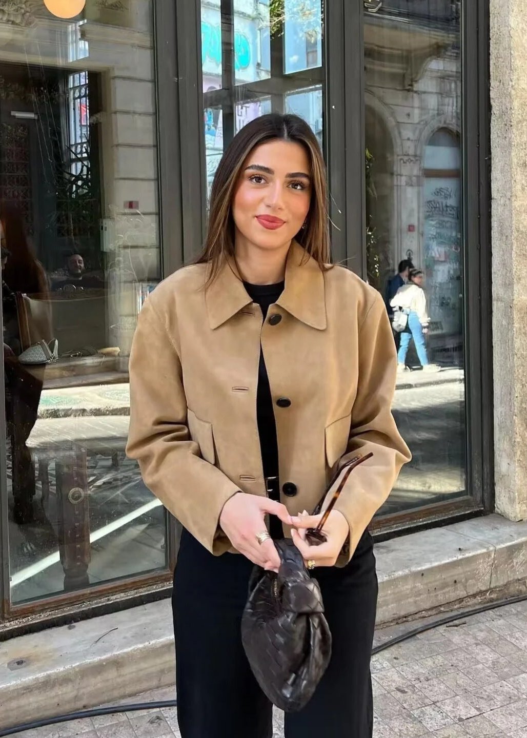 Women's Leather Coat Timeless Elegant