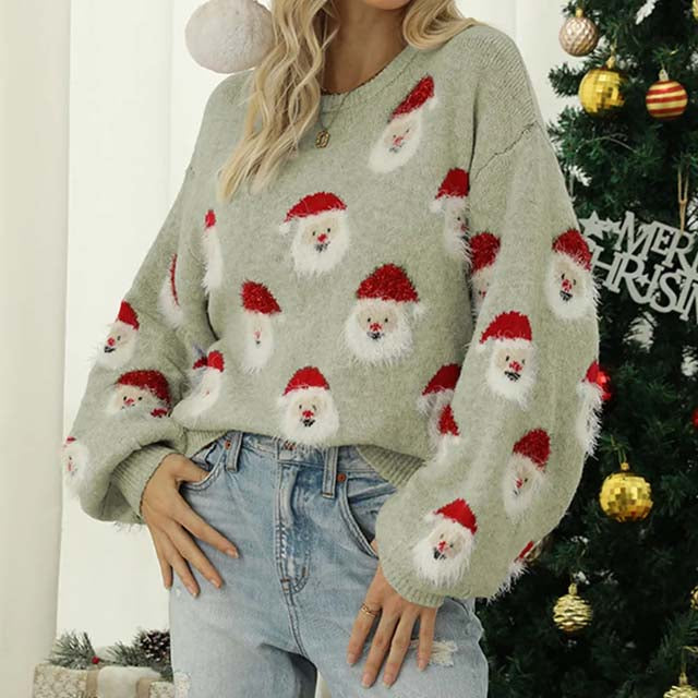 Christmas Jumper Reindeer Motif Festive